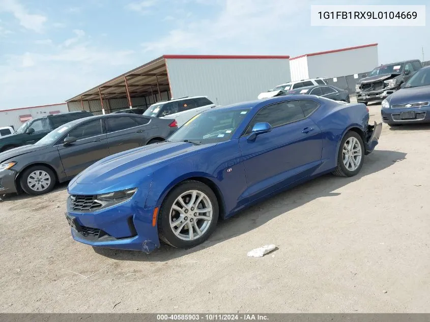 2020 Chevrolet Camaro Rwd 1Ls VIN: 1G1FB1RX9L0104669 Lot: 40585903