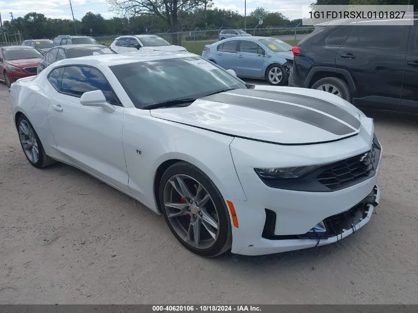 2020 Chevrolet Camaro Rwd 2Lt VIN: 1G1FD1RSXL0101827 Lot: 40620106