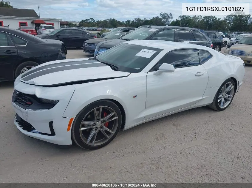 2020 Chevrolet Camaro Rwd 2Lt VIN: 1G1FD1RSXL0101827 Lot: 40620106