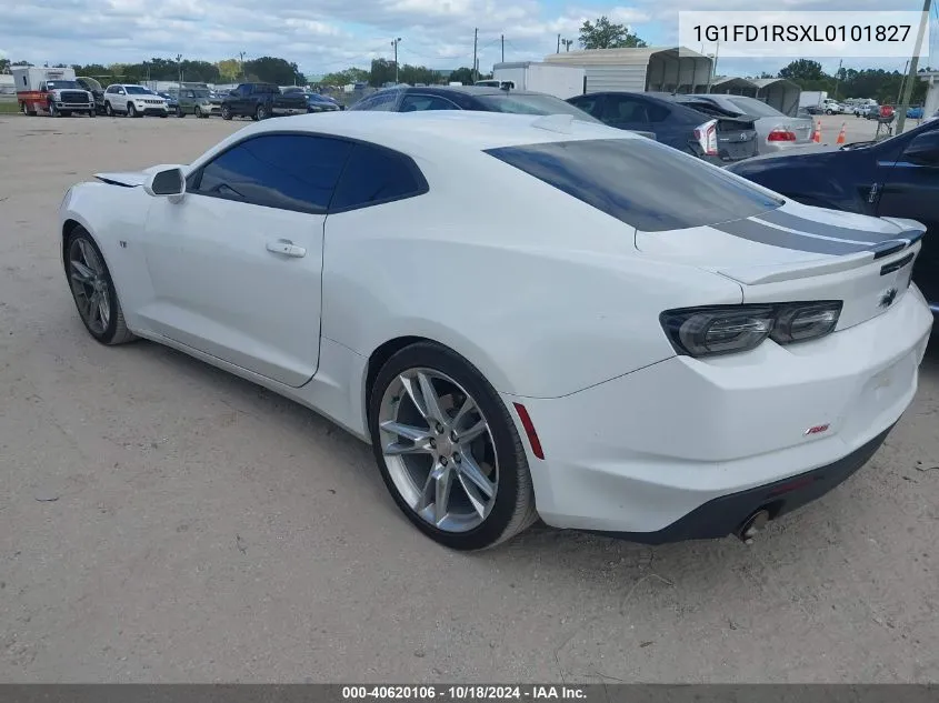 2020 Chevrolet Camaro Rwd 2Lt VIN: 1G1FD1RSXL0101827 Lot: 40620106