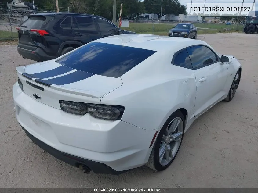 2020 Chevrolet Camaro Rwd 2Lt VIN: 1G1FD1RSXL0101827 Lot: 40620106