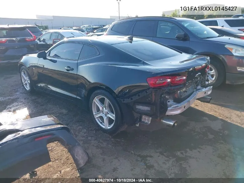 2020 Chevrolet Camaro Rwd 1Ls VIN: 1G1FA1RXXL0145427 Lot: 40627974