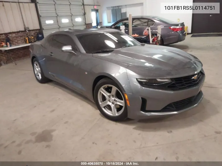 2020 Chevrolet Camaro Rwd 1Lt VIN: 1G1FB1RS5L0114751 Lot: 40635070