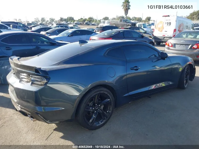 2020 Chevrolet Camaro Rwd 1Lt VIN: 1G1FB1RS4L0103661 Lot: 40652849