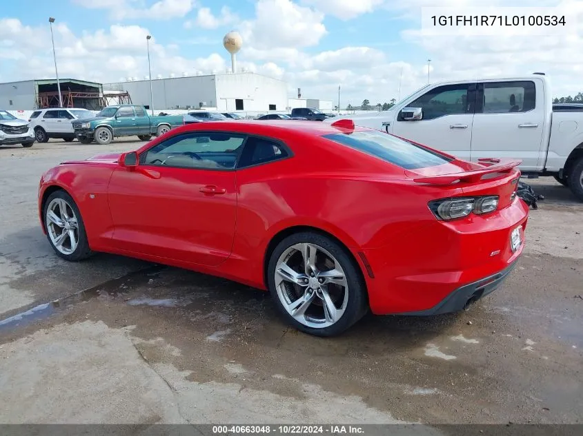 2020 Chevrolet Camaro Rwd 2Ss VIN: 1G1FH1R71L0100534 Lot: 40663048