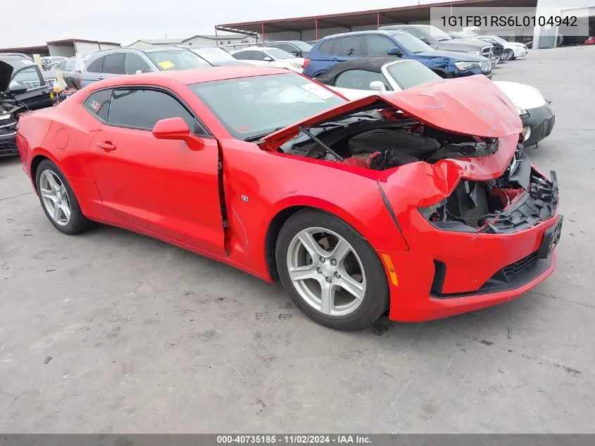 2020 Chevrolet Camaro Rwd 1Lt VIN: 1G1FB1RS6L0104942 Lot: 40735185