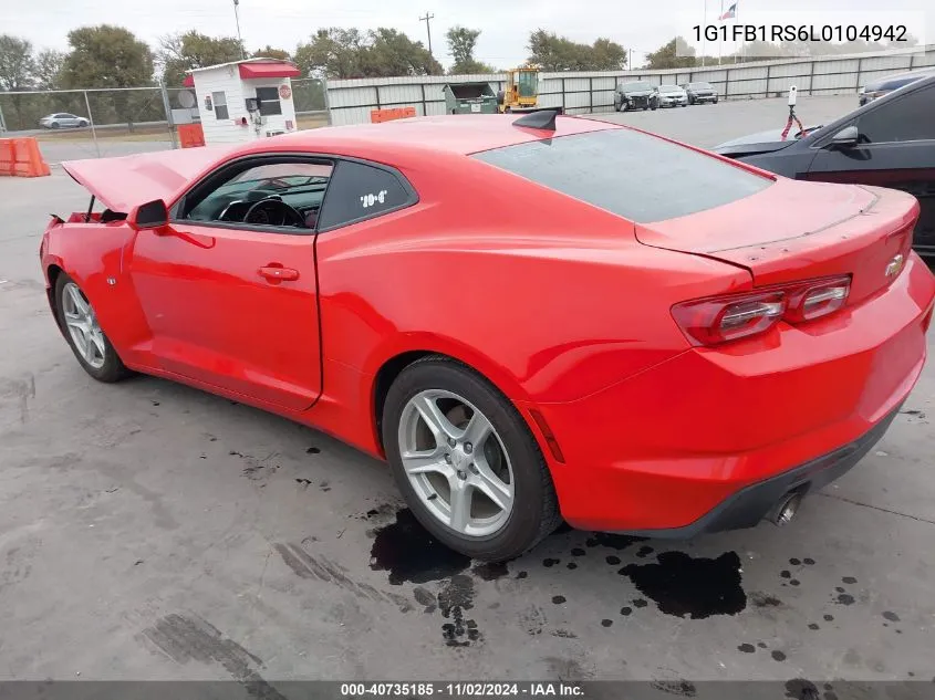 2020 Chevrolet Camaro Rwd 1Lt VIN: 1G1FB1RS6L0104942 Lot: 40735185