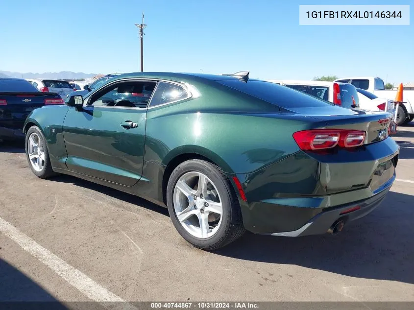 2020 Chevrolet Camaro Ls/Lt VIN: 1G1FB1RX4L0146344 Lot: 40744867