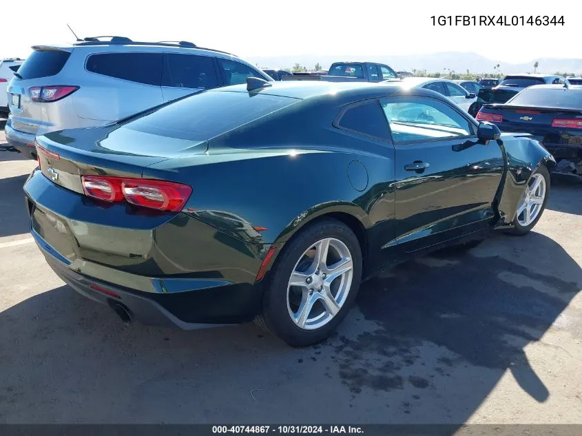 2020 Chevrolet Camaro Ls/Lt VIN: 1G1FB1RX4L0146344 Lot: 40744867