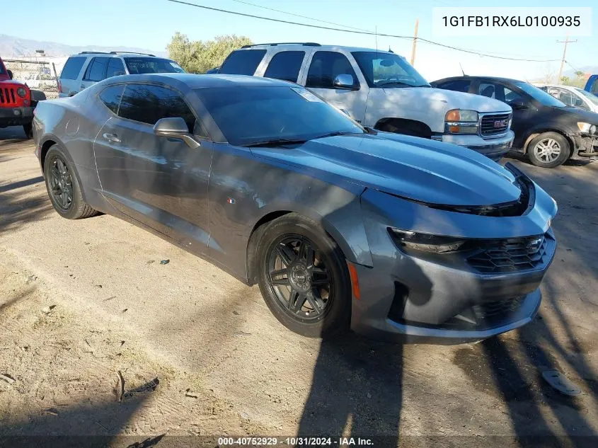 2020 Chevrolet Camaro Rwd 1Ls VIN: 1G1FB1RX6L0100935 Lot: 40752929