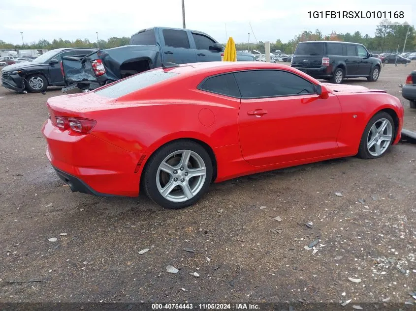 2020 Chevrolet Camaro Rwd 1Lt VIN: 1G1FB1RSXL0101168 Lot: 40754443