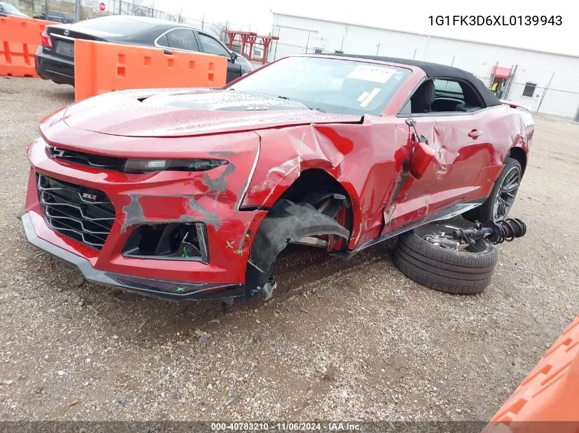 2020 Chevrolet Camaro Rwd Zl1 VIN: 1G1FK3D6XL0139943 Lot: 40783210