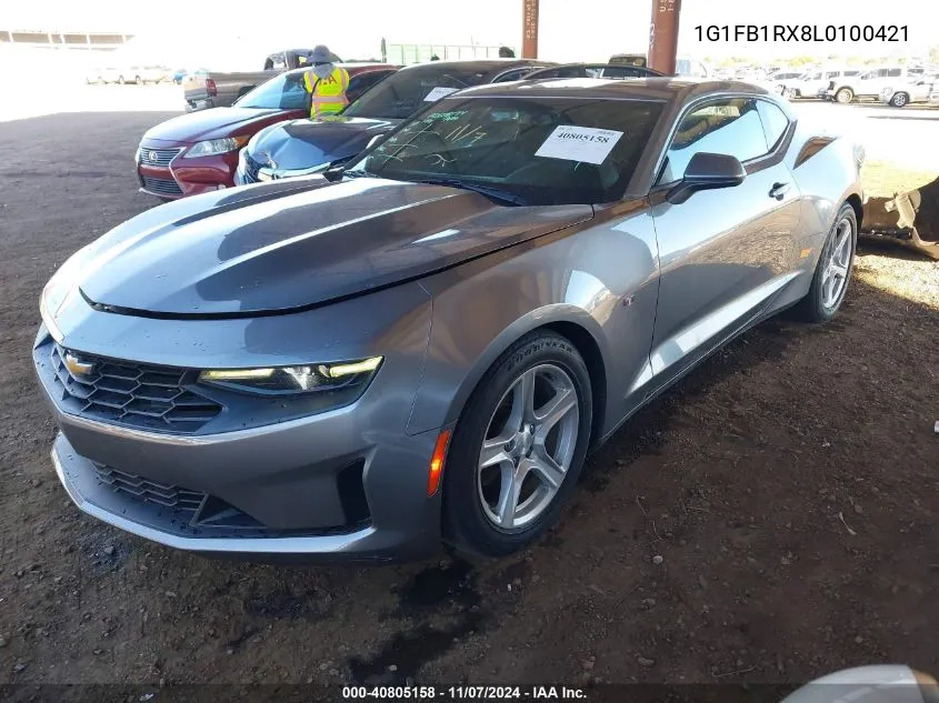 2020 Chevrolet Camaro Rwd 1Lt VIN: 1G1FB1RX8L0100421 Lot: 40805158