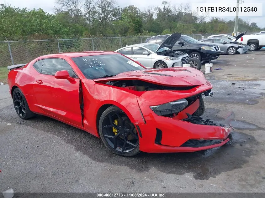 2020 Chevrolet Camaro Rwd 1Lt VIN: 1G1FB1RS4L0112540 Lot: 40812773