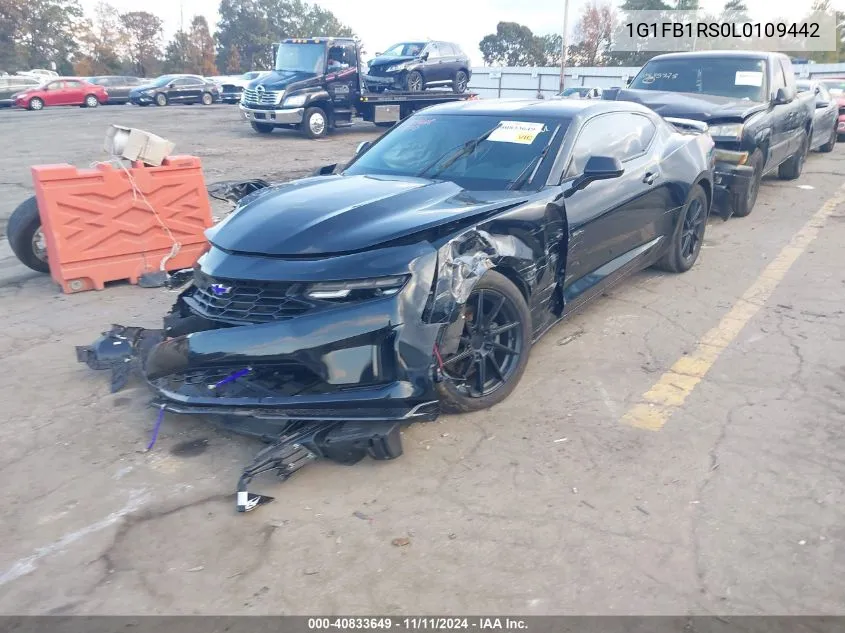 2020 Chevrolet Camaro Rwd 1Lt VIN: 1G1FB1RS0L0109442 Lot: 40833649