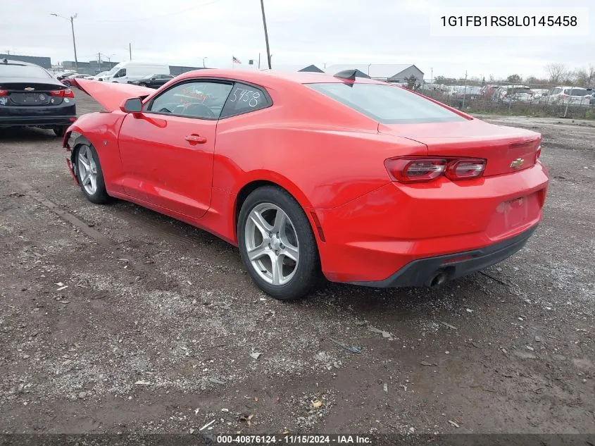 2020 Chevrolet Camaro Rwd 1Lt VIN: 1G1FB1RS8L0145458 Lot: 40876124