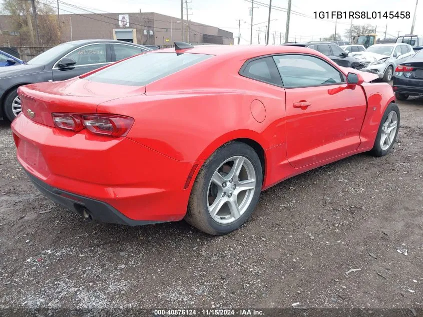 2020 Chevrolet Camaro Rwd 1Lt VIN: 1G1FB1RS8L0145458 Lot: 40876124