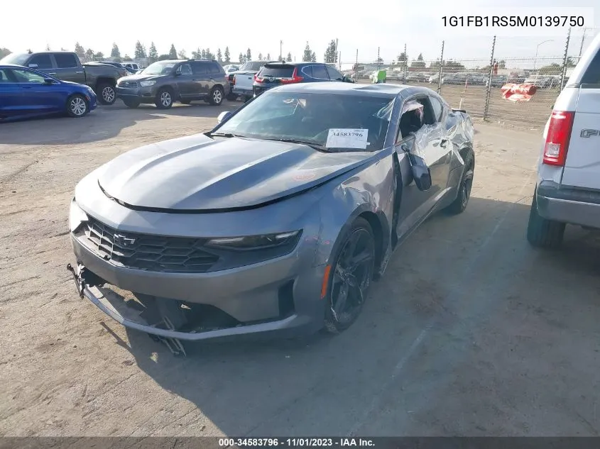 2021 Chevrolet Camaro Rwd 1Lt VIN: 1G1FB1RS5M0139750 Lot: 34583796