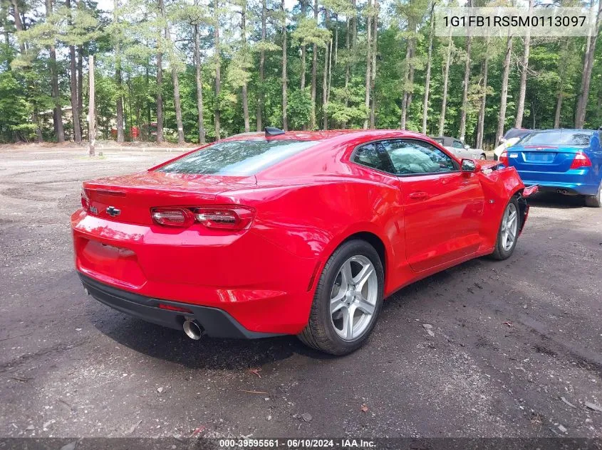 1G1FB1RS5M0113097 2021 Chevrolet Camaro Rwd 1Lt