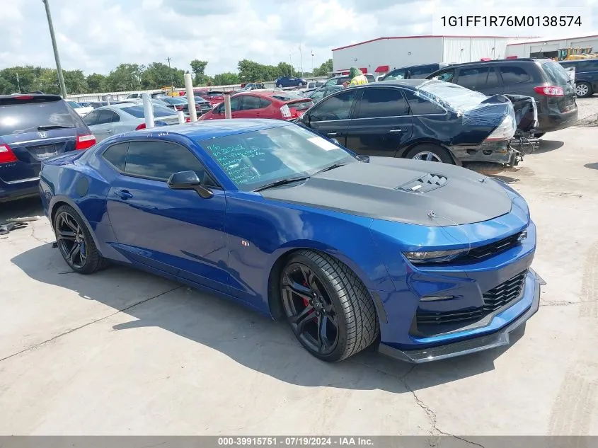 2021 Chevrolet Camaro Rwd 1Ss VIN: 1G1FF1R76M0138574 Lot: 39915751