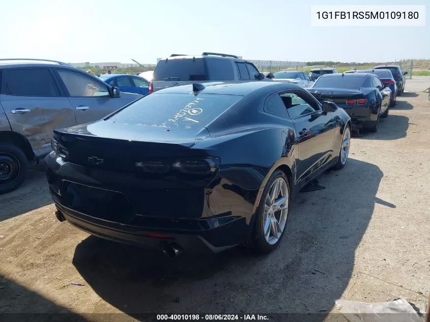 2021 Chevrolet Camaro Rwd 1Lt VIN: 1G1FB1RS5M0109180 Lot: 40010198