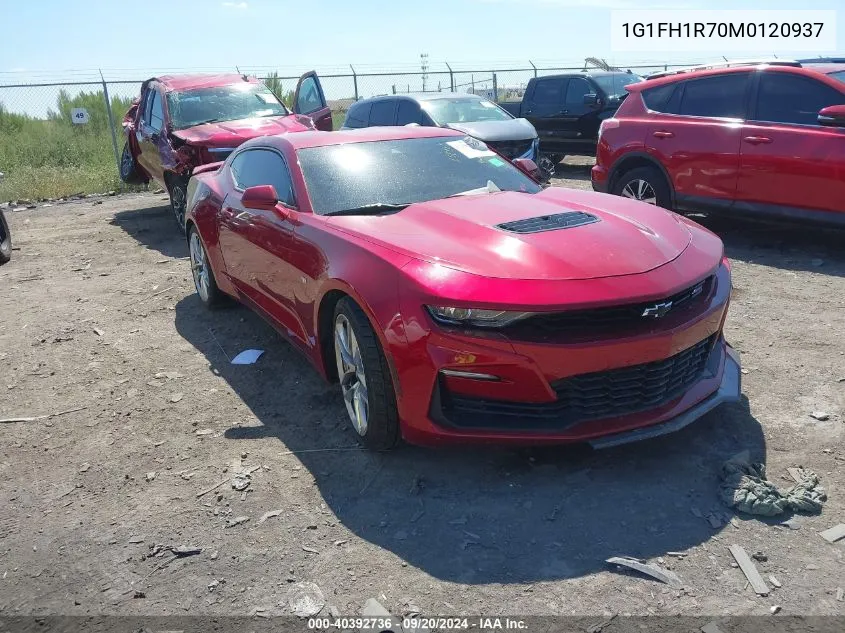 2021 Chevrolet Camaro Rwd 2Ss VIN: 1G1FH1R70M0120937 Lot: 40392736