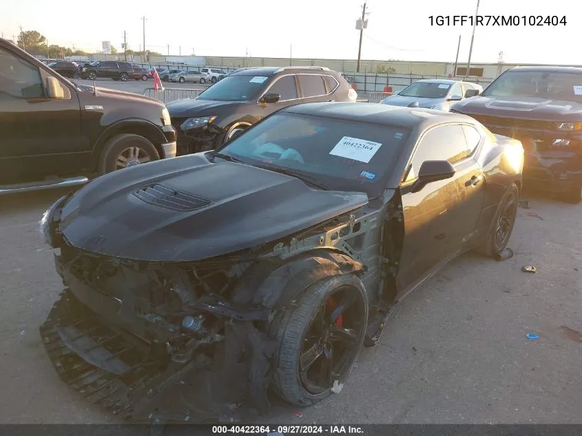 2021 Chevrolet Camaro Lz/Ss VIN: 1G1FF1R7XM0102404 Lot: 40422364