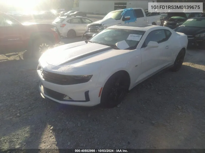 2021 Chevrolet Camaro Rwd 2Lt VIN: 1G1FD1RS3M0139675 Lot: 40502998