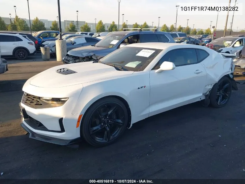 2021 Chevrolet Camaro Lz/Ss VIN: 1G1FF1R74M0138282 Lot: 40516819