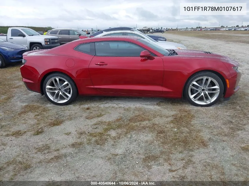 2021 Chevrolet Camaro Lz/Ss VIN: 1G1FF1R78M0107617 Lot: 40540644