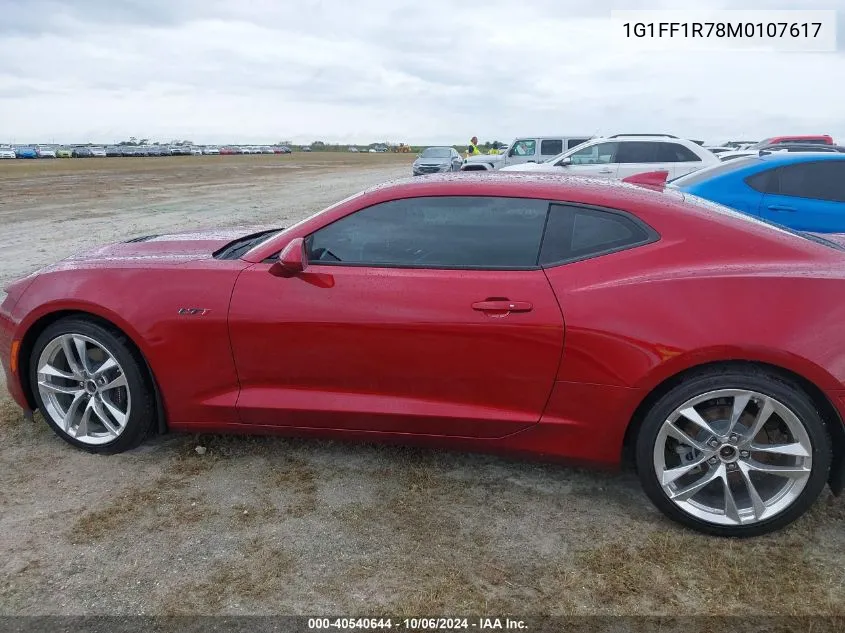 2021 Chevrolet Camaro Lz/Ss VIN: 1G1FF1R78M0107617 Lot: 40540644