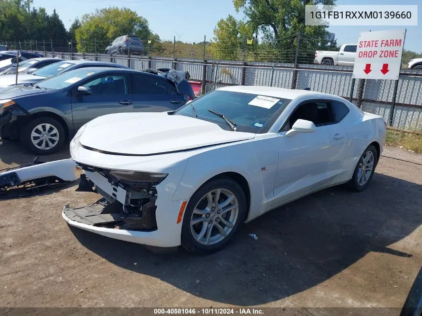 2021 Chevrolet Camaro Rwd 1Ls VIN: 1G1FB1RXXM0139660 Lot: 40581046