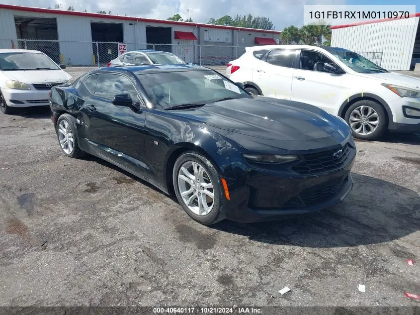 2021 Chevrolet Camaro Ls/Lt VIN: 1G1FB1RX1M0110970 Lot: 40640117