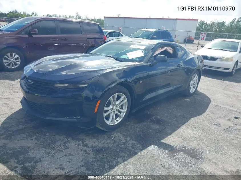 2021 Chevrolet Camaro Ls/Lt VIN: 1G1FB1RX1M0110970 Lot: 40640117