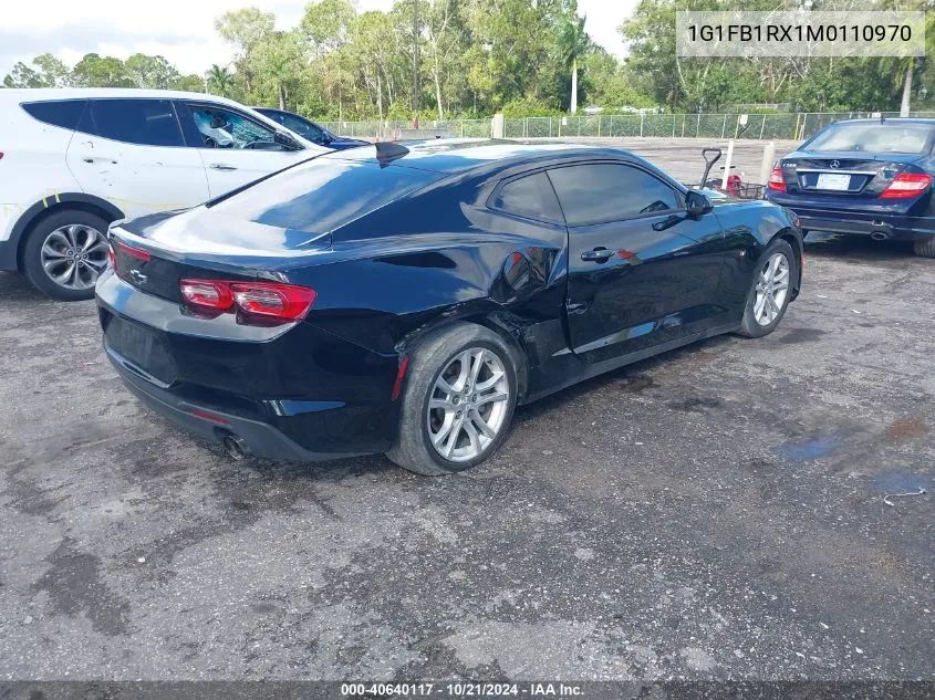 2021 Chevrolet Camaro Ls/Lt VIN: 1G1FB1RX1M0110970 Lot: 40640117