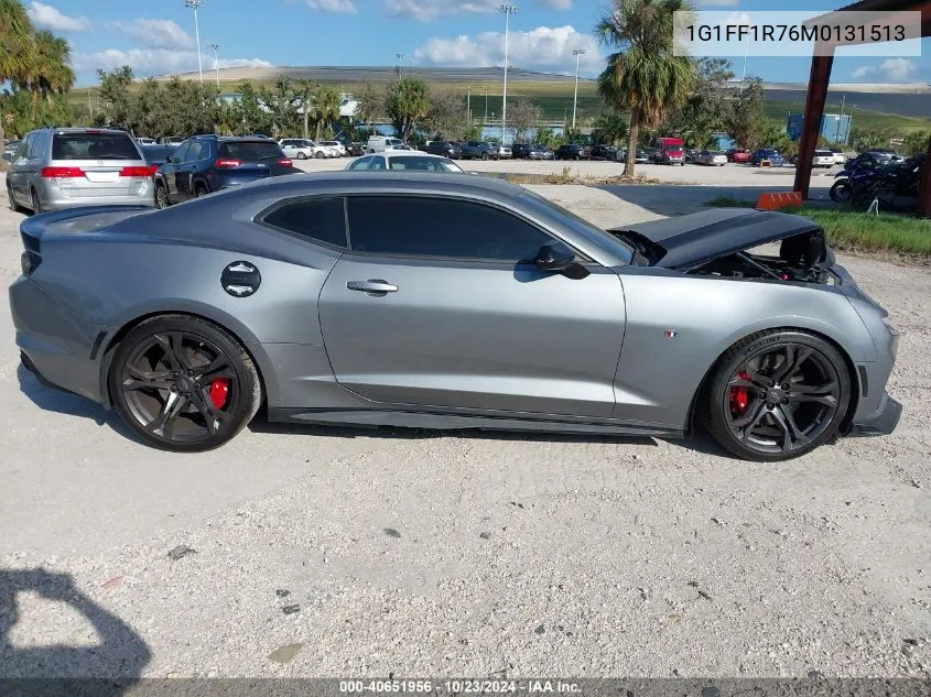 2021 Chevrolet Camaro Rwd 1Ss VIN: 1G1FF1R76M0131513 Lot: 40651956