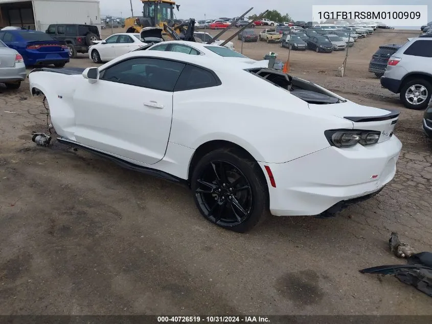 2021 Chevrolet Camaro Rwd 1Lt VIN: 1G1FB1RS8M0100909 Lot: 40726519