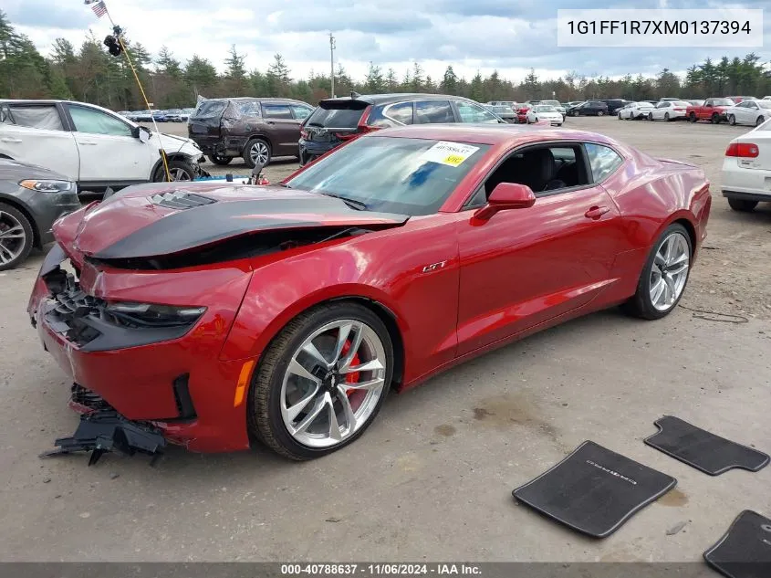 2021 Chevrolet Camaro Rwd Lt1 VIN: 1G1FF1R7XM0137394 Lot: 40788637