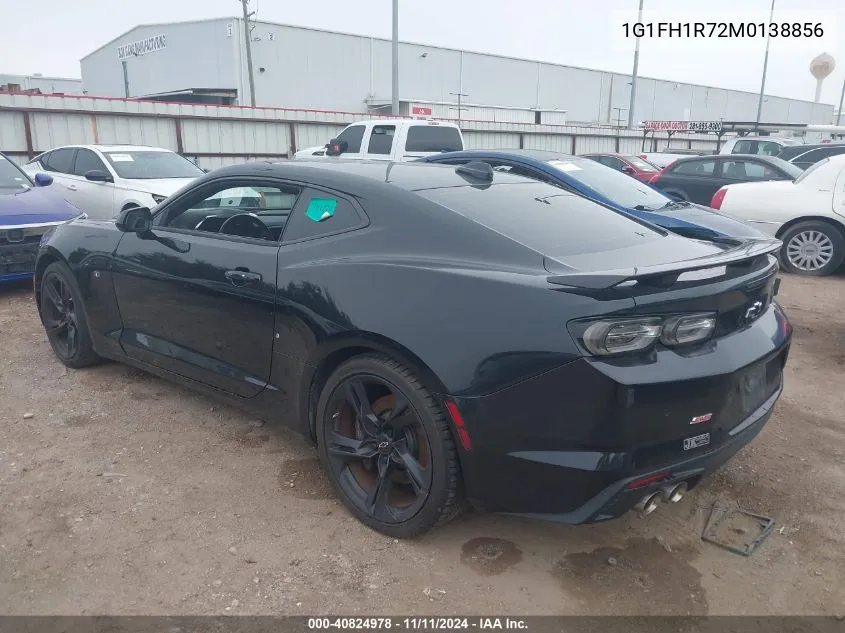 2021 Chevrolet Camaro Rwd 2Ss VIN: 1G1FH1R72M0138856 Lot: 40824978