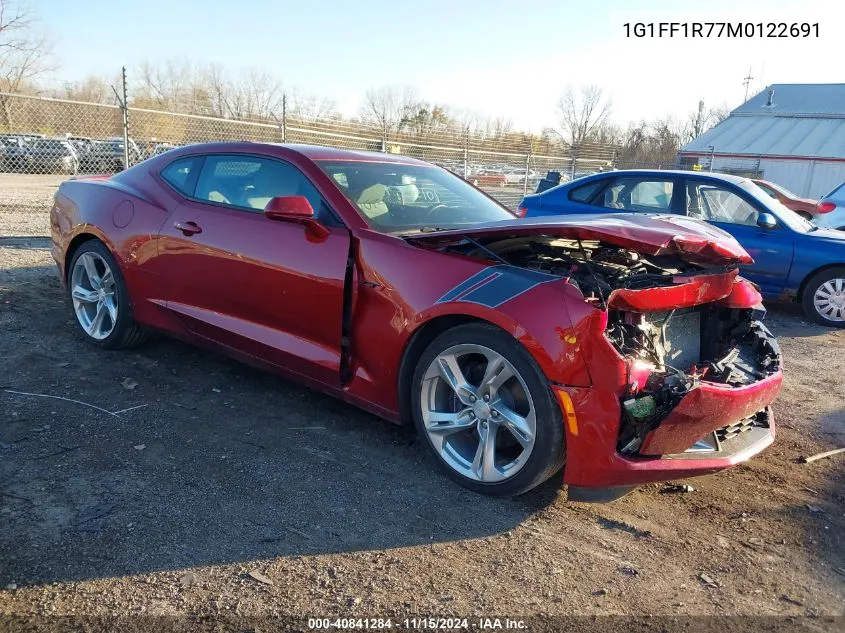 2021 Chevrolet Camaro Rwd Lt1 VIN: 1G1FF1R77M0122691 Lot: 40841284