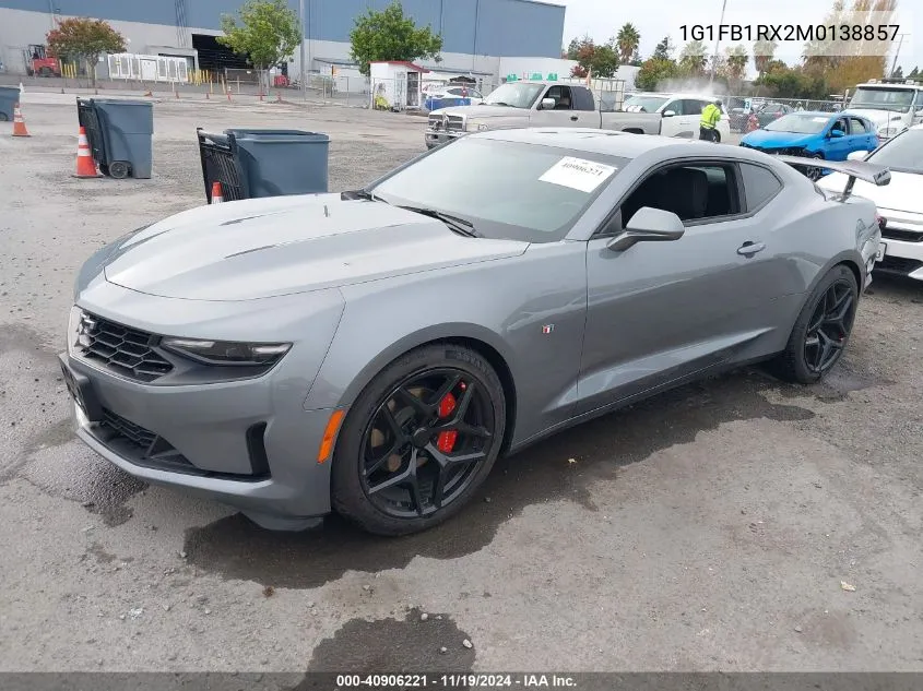 2021 Chevrolet Camaro Rwd 1Ls VIN: 1G1FB1RX2M0138857 Lot: 40906221