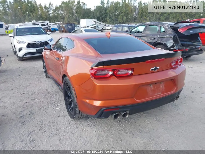 2022 Chevrolet Camaro VIN: 1G1FE1R78N0122140 Lot: 12101737