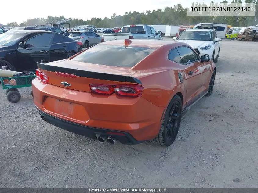 2022 Chevrolet Camaro VIN: 1G1FE1R78N0122140 Lot: 12101737