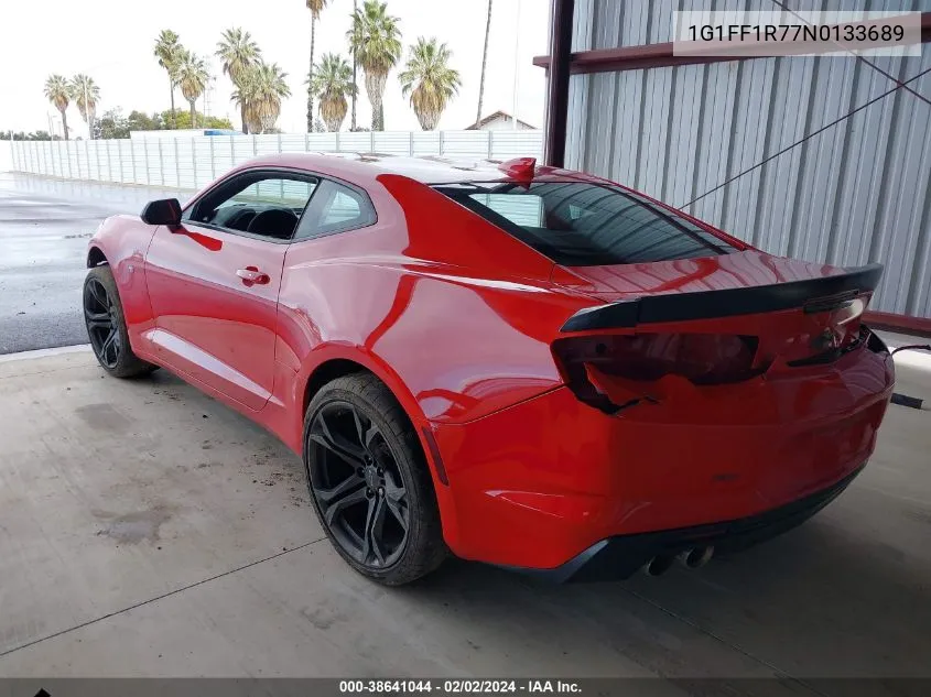 2022 Chevrolet Camaro Rwd 1Ss VIN: 1G1FF1R77N0133689 Lot: 38641044