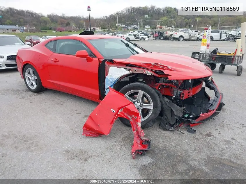 2022 Chevrolet Camaro Rwd 1Lt VIN: 1G1FB1RX5N0118569 Lot: 39043471