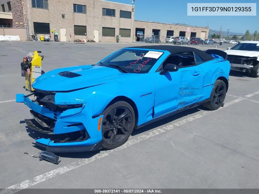 2022 Chevrolet Camaro Rwd 1Ss VIN: 1G1FF3D79N0129355 Lot: 39372141