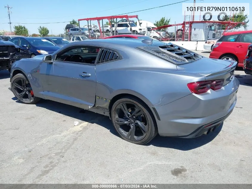 2022 Chevrolet Camaro Rwd Lt1 VIN: 1G1FE1R79N0110613 Lot: 39800866