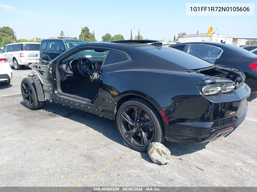 2022 Chevrolet Camaro Rwd 1Ss VIN: 1G1FF1R72N0105606 Lot: 40065209