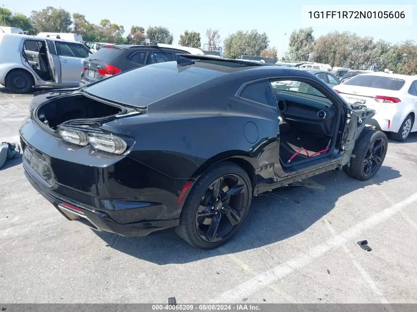 2022 Chevrolet Camaro Rwd 1Ss VIN: 1G1FF1R72N0105606 Lot: 40065209