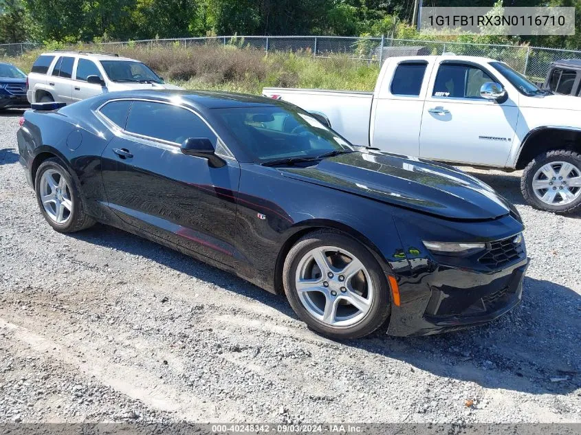 2022 Chevrolet Camaro Rwd 1Lt VIN: 1G1FB1RX3N0116710 Lot: 40248342